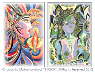 NIKOXXII art - Native American and Woman Spirit